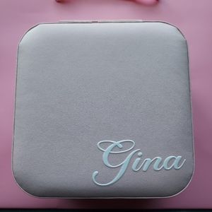 Jewelry Gift Pink Mini Jewelry Case Travel Tote Personalized GINA
